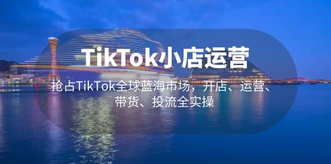TikTok小店运营 抢占TikTok全球蓝海市场，开店、运营、带货、投流全实操-阿戒项目库