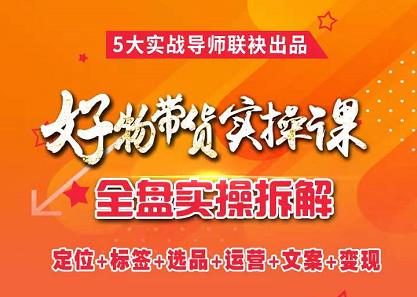 抖音好物带货实操课，全盘拆解抖音好物带货号全套流程打法-阿戒项目库