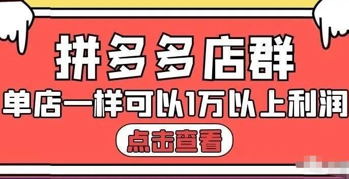 拼多多店群单店一样可以产出1万5以上利润【付费文章】-阿戒项目库