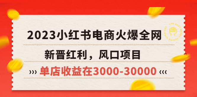 2023小红书电商火爆全网，新晋红利，风口项目，单店收益在3000-30000-阿戒项目库