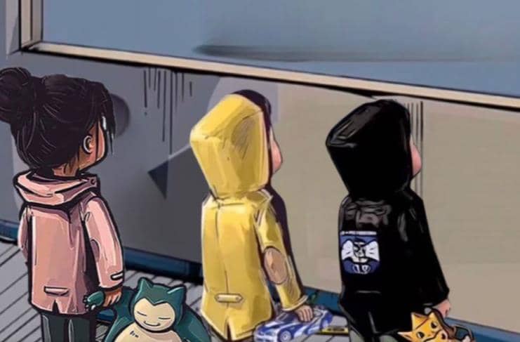 橱窗看车男孩汽车头像制作项目-阿戒项目库