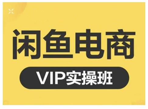 闲鱼电商零基础入门到进阶VIP实战课程，帮助你掌握闲鱼电商所需的各项技能-阿戒项目库