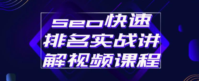 seo快速排名实战讲解视频课程，揭秘seo快排原理-阿戒项目库