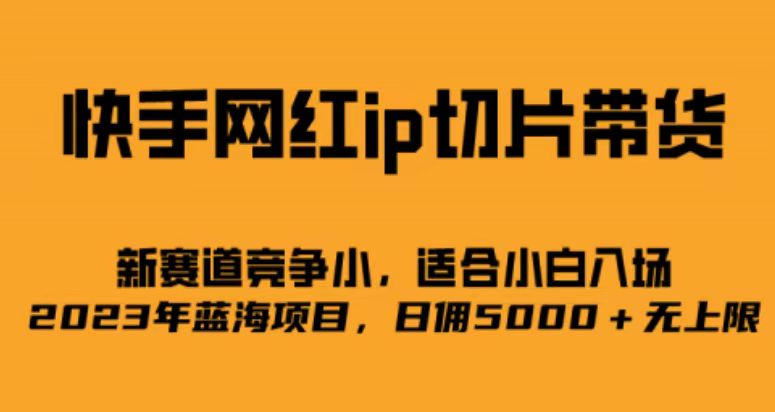 快手网红ip切片新赛道，竞争小事，适合小白 2023蓝海项目-阿戒项目库