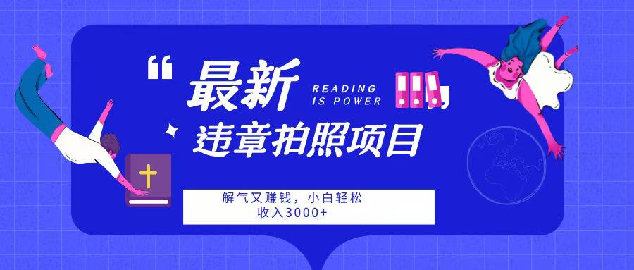 最新违章拍照项目，解气又赚钱，随手一拍，轻松收入3000-阿戒项目库