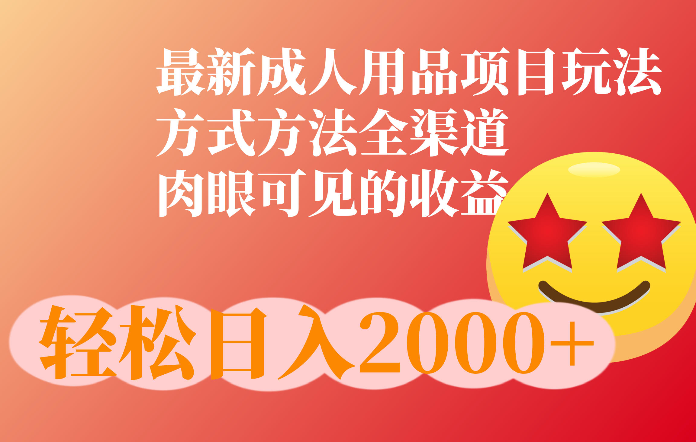 成人用品项目最新玩法，方式方法全渠道-阿戒项目库