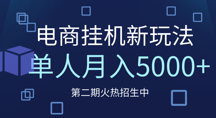 电商平台挂机新玩法，单人月入5000+攻略-阿戒项目库
