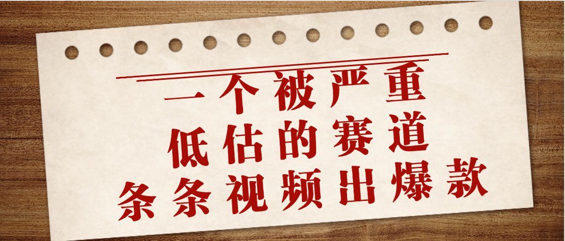 一个被严重低估的赛道，条条视频出爆款，一个月变现3万+-阿戒项目库
