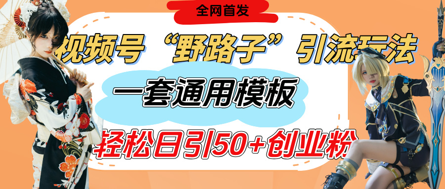 视频号“野路子”玩法，评论区疯狂截流，一套模板单日单号引流50+创业粉-阿戒项目库