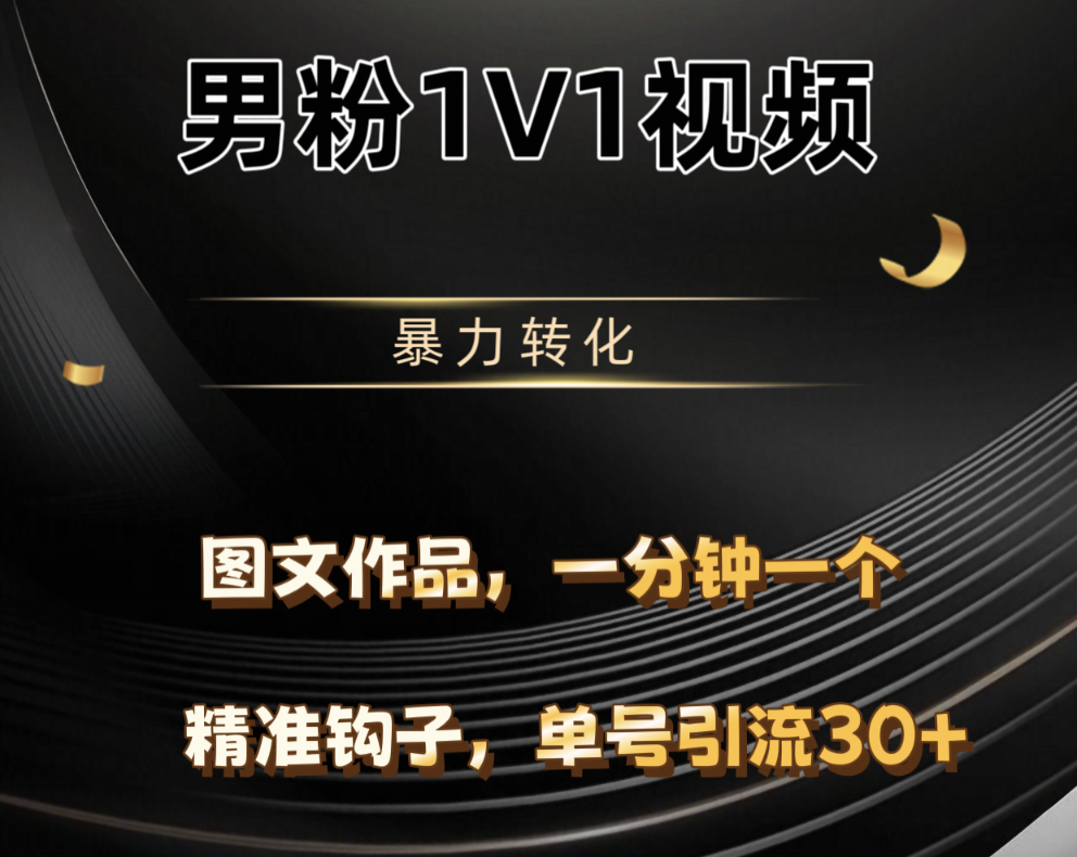 男粉1V1视频，硬改摄像头，高客单暴力转化，单日600+-阿戒项目库