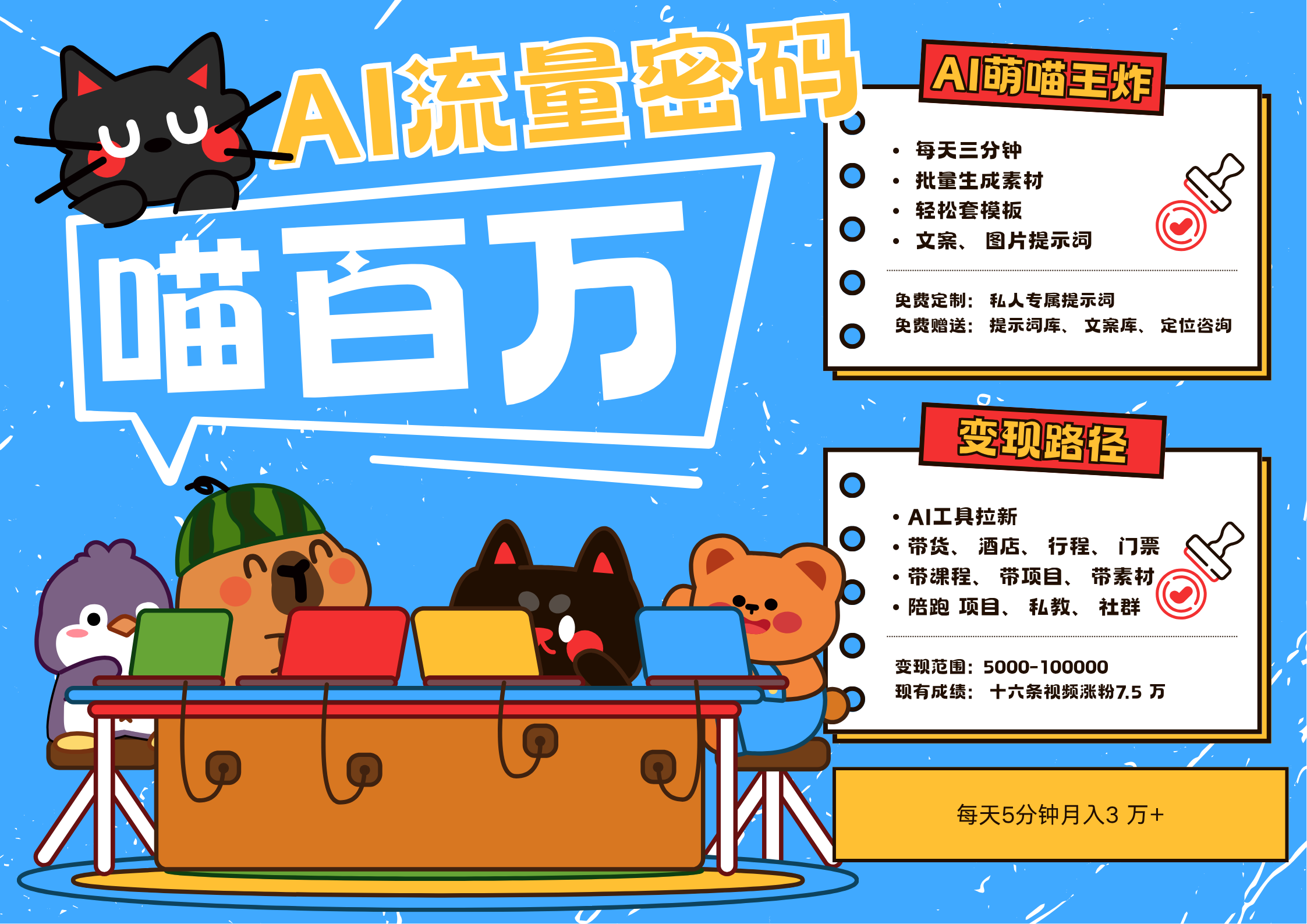 AI+宠物+旅行2025最火流量密码 轻松用AI宠物做文旅账号 可带货，带酒店，可以带行程，旅行社 小白三分钟学会 N种变现渠道 月入五位数  管道收益-阿戒项目库