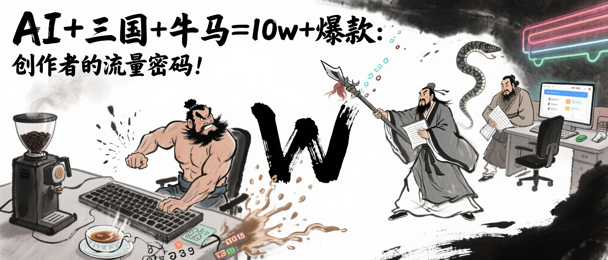 AI+三国+牛马=10w+爆款：创作者的流量密码！-阿戒项目库