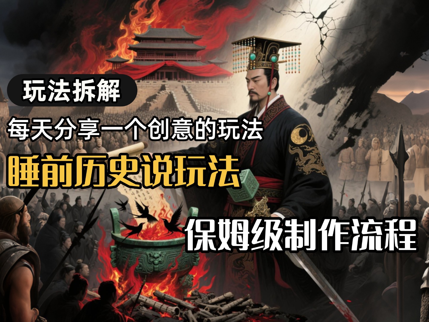 13条作品涨粉24.5万，全流程拆解睡前历史说，保姆级教程-阿戒项目库