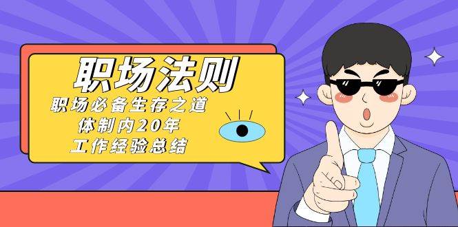 《职场法则》职场必备生存之道，体制内20年 工作经验总结（17节课）-阿戒项目库