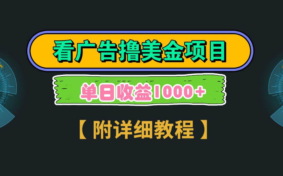 Google看广告撸美金，3分钟到账2.5美元 单次拉新5美金，多号操作，日入1千+-阿戒项目库