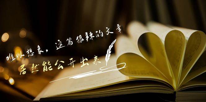 某付费文章《难以 想象，这篇狠辣的文章，居然能公开出来》-阿戒项目库