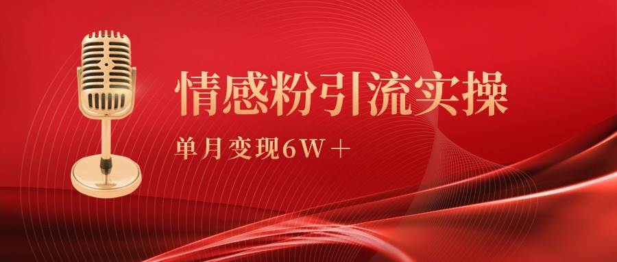 单月变现6w+，情感粉引流变现实操课-阿戒项目库
