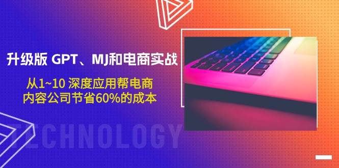 升级版 GPT、MJ和电商实战，从1~10 深度应用帮电商、内容公司节省60%的成本-阿戒项目库