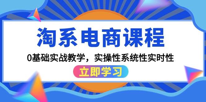 淘系电商课程，0基础实战教学，实操性系统性实时性（15节课）-阿戒项目库