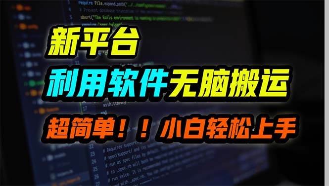 新平台用软件无脑搬运，月赚10000+，小白也能轻松上手-阿戒项目库