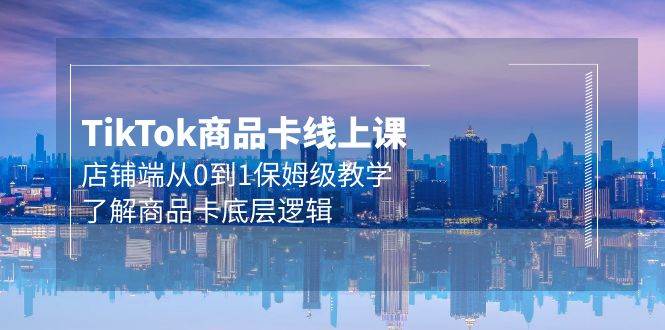 Tk商品卡线上课，店铺端从0到1保姆级教学，了解商品卡底层逻辑（20节）-阿戒项目库