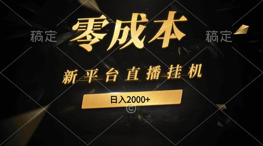 新平台直播挂机最新玩法，0成本，不违规，日入2000+-阿戒项目库