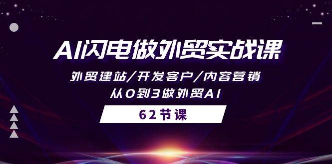 AI闪电做外贸实战课，外贸建站/开发客户/内容营销/从0到3做外贸AI-62节-阿戒项目库