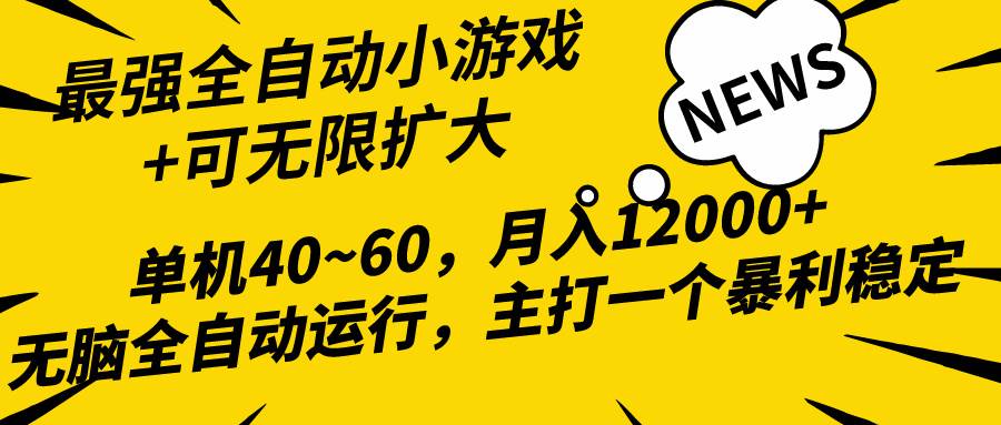 2024最新全网独家小游戏全自动，单机40~60,稳定躺赚，小白都能月入过万-阿戒项目库