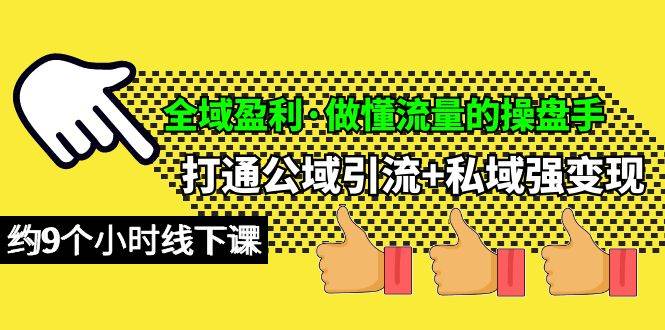 全域盈利·做懂流量的操盘手，打通公域引流+私域强变现，约9个小时线下课-阿戒项目库