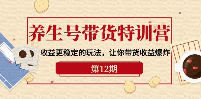 养生号带货特训营【12期】收益更稳定的玩法，让你带货收益爆炸-9节直播课-阿戒项目库