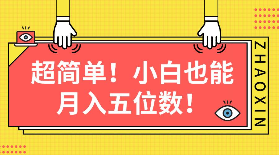 超简单图文项目！小白也能月入五位数-阿戒项目库