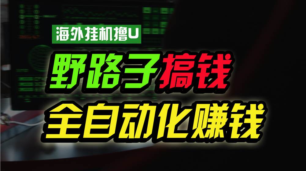 海外挂机撸U新平台，日赚8-15美元，全程无人值守，可批量放大，工作室内…-阿戒项目库