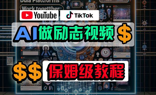 利用AI制作励志视频，在YouTube和TikTok赚钱，小白可做（附工具）-阿戒项目库