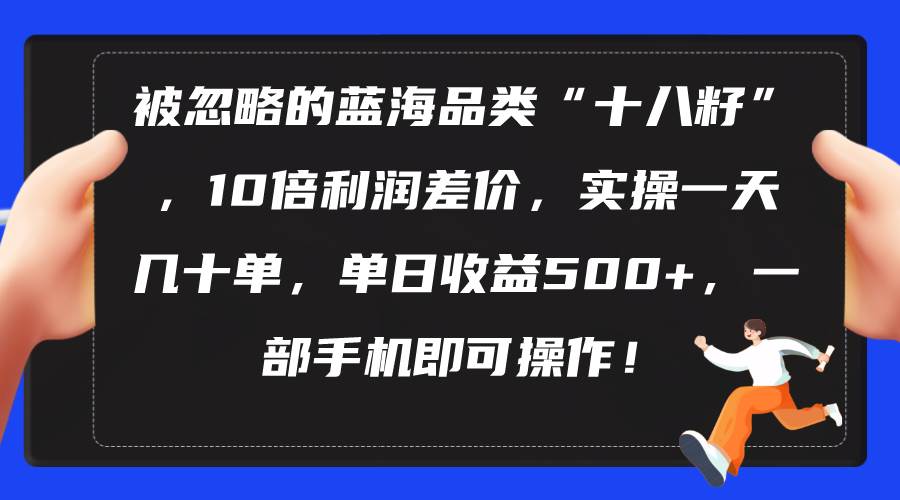被忽略的蓝海品类“十八籽”，10倍利润差价，实操一天几十单 单日收益500+-阿戒项目库