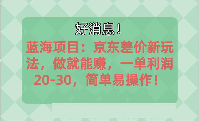 越早知道越能赚到钱的蓝海项目：京东大平台操作，一单利润20-30，简单…-阿戒项目库