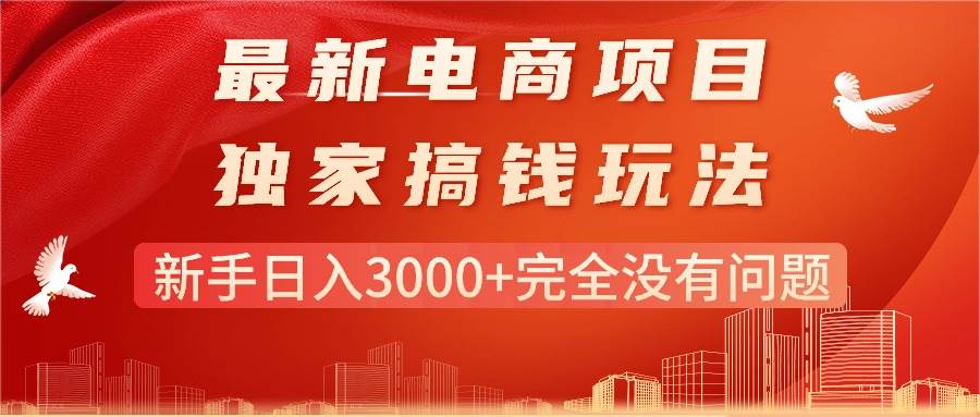 最新电商项目-搞钱玩法，新手日入3000+完全没有问题-阿戒项目库