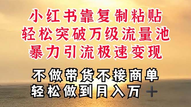 深层揭秘小红书，靠复制粘贴，一周突破万级流量池，无脑搬运，暴力引流…-阿戒项目库