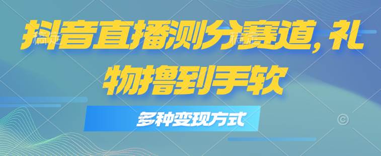 抖音直播测分赛道，多种变现方式，轻松日入1000+-阿戒项目库