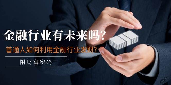 某付费文章：金融行业有未来吗？普通人如何利用金融行业发财?(附财富密码)-阿戒项目库